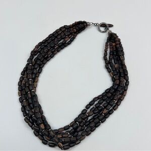 Silpada Designs Palm Wood Multi-Strand Necklace
